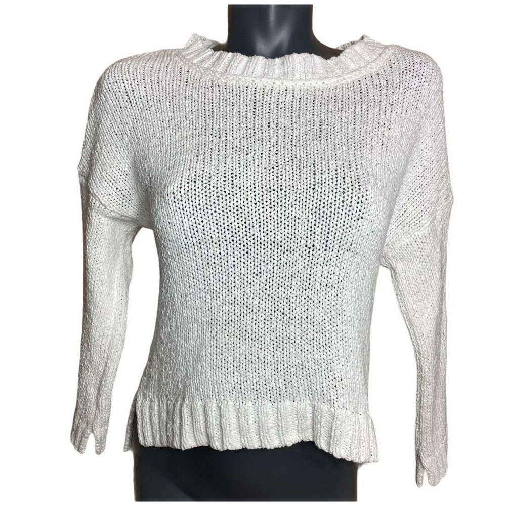 UGG Sweater Nova Boxy Pullover White Crew Neck Size Medium $148